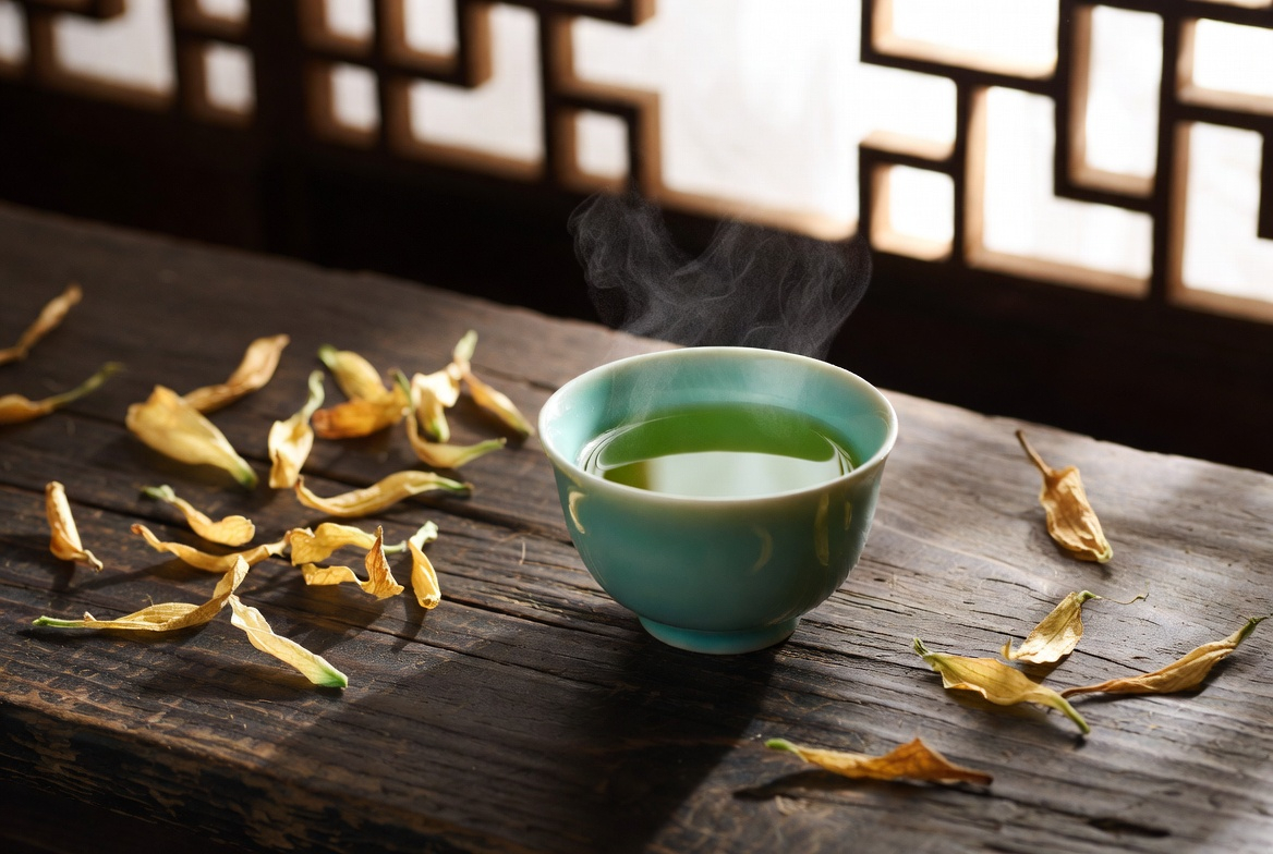 Tea ceremony and rising steam
